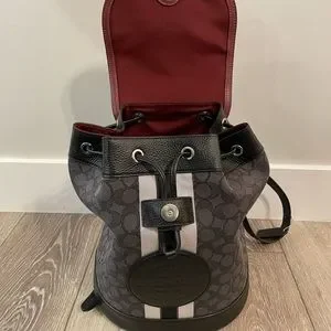 Coach Sig Demp Backpack | Authentic | Unused Coach Dempsey Black Smoke Signature Jacquard Canvas Patch  main image 3